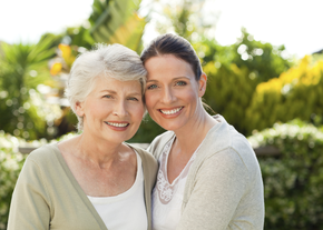 A mature woman and her adult daughter