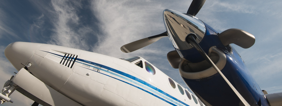 An image of an airplane, photographed from below