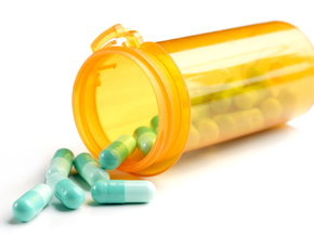 Spilled pill bottle.