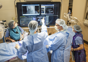 Surgeons performing surgery