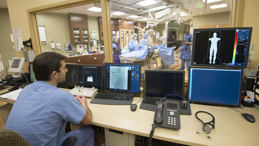 Provider smiles while working at the Twin Falls medical center.