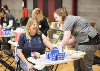 A flu vaccination