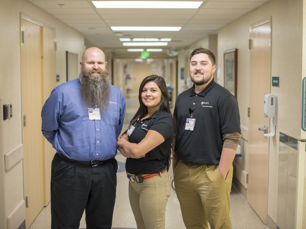 St. Luke's team members smiling at Boise hospital.