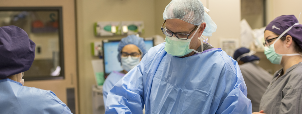 Surgical team in operating room