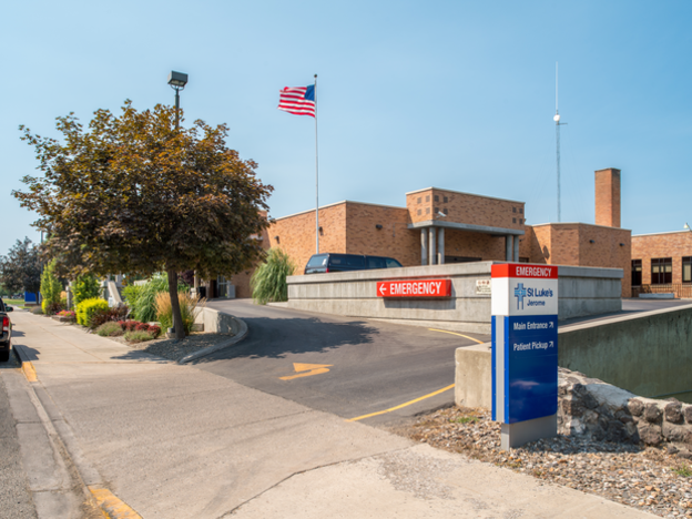 Entrance to Emergency Care at St. Luke's Jerome