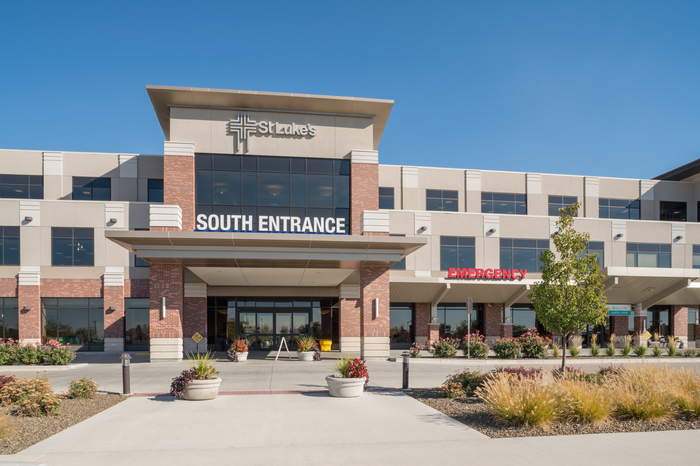 South entrance to St. Luke's Nampa Medical Center where St. Luke's Humphreys Diabetes Center is located