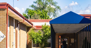 Entrance to Long-Term Care and Rehabilitation at St. Luke's Elmore