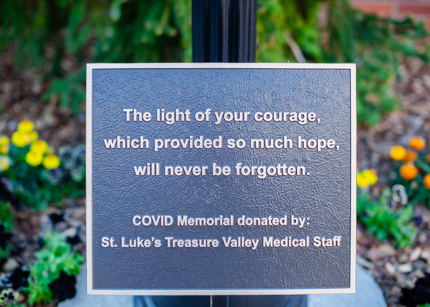 The memorial at St. Luke's Boise.