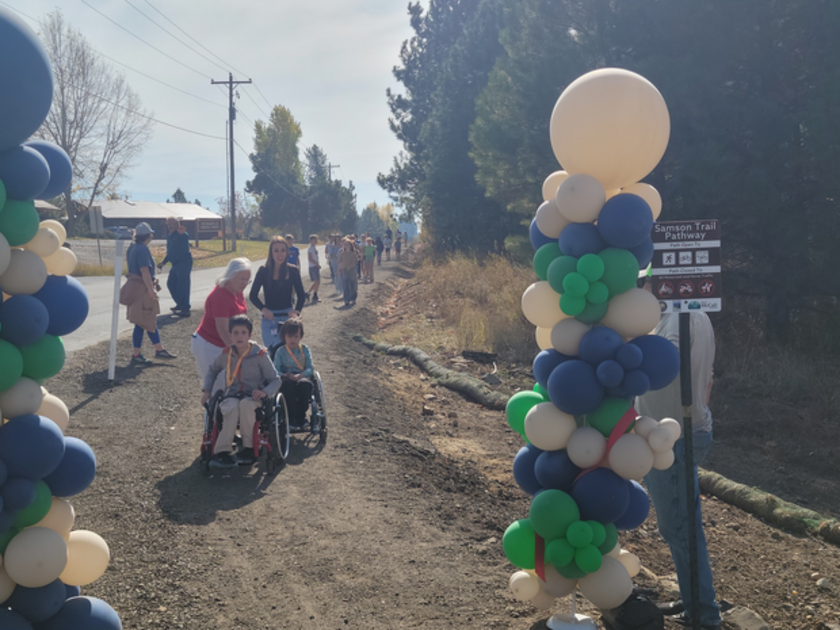 The pathway projects are ADA accessible.