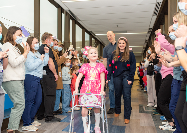 A sparkly send-off celebrates young St. Luke’s patient’s strength and her health care heroes