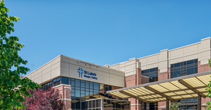 Entrance to St. Luke's Magic Valley Medical Center where nutrition services are located.