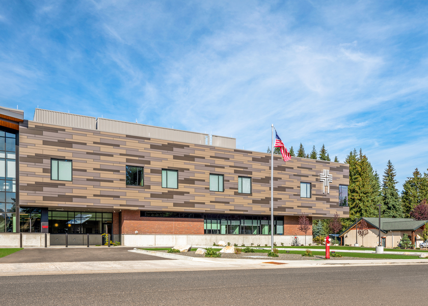 Front-side view of medical center