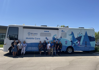St. Luke's Children’s mobile care with team members gathered for a photo.