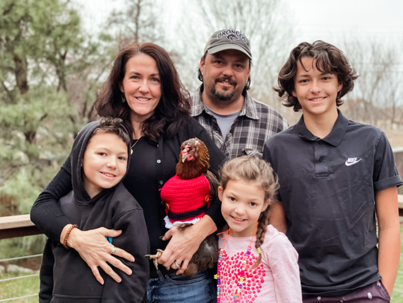 Andrea and her family.