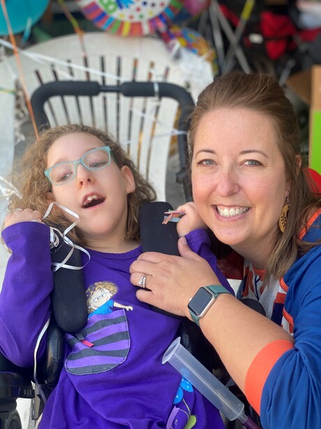 Bekah and her daughter.