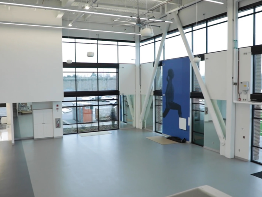  The center under construction.