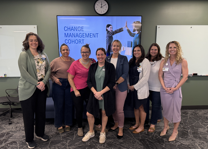St. Luke's Change Management team, Jones second from left