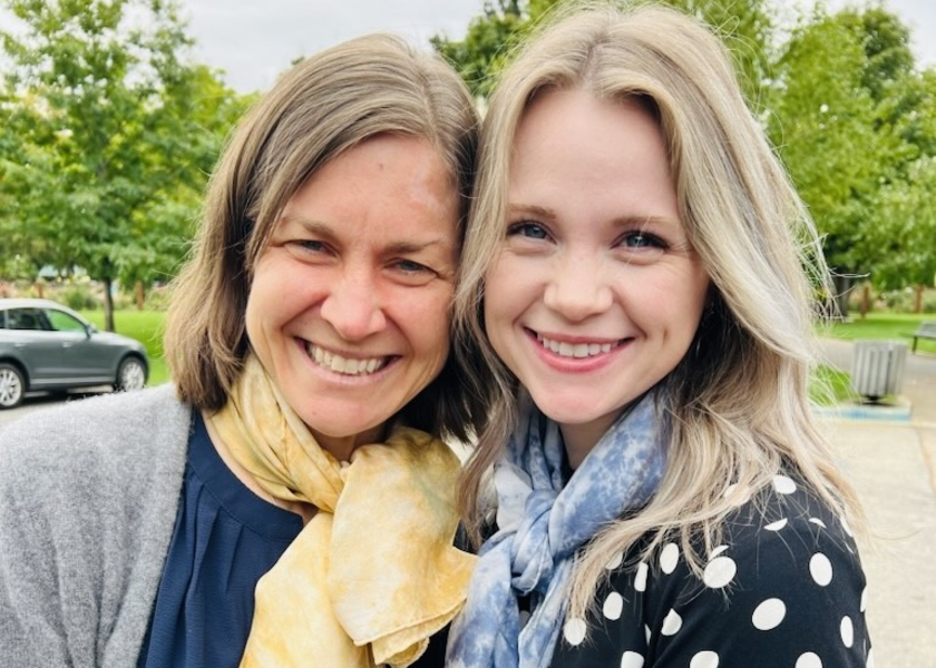 Dr. Gretchen Gudmundsen and Fallon Baraga