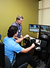 Patient in driving simulator at Gwen Neilsen Anderson Rehabilitation Center