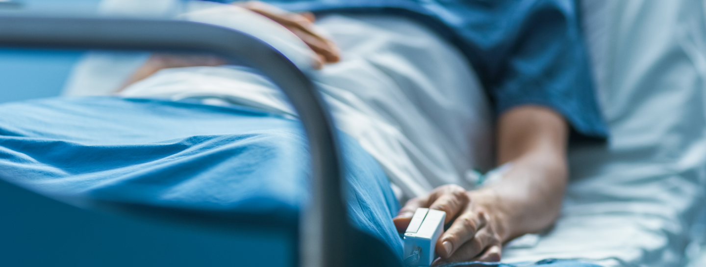 Person in hospital bed