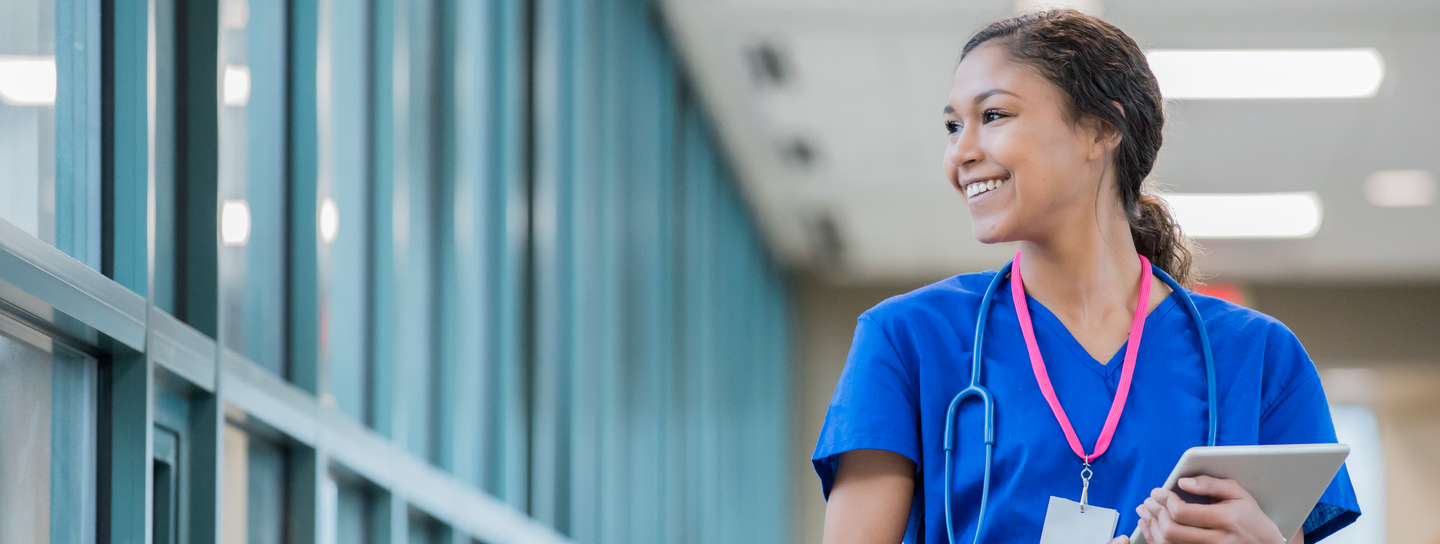 young nurse smiling