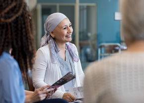 Woman battling cancer.