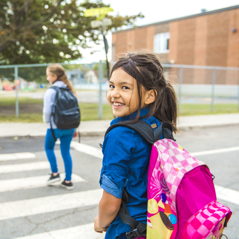 kids walking to school