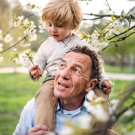 child with his grandfather