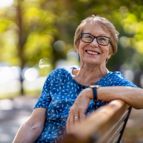 Beautiful senior woman outdoors in the city