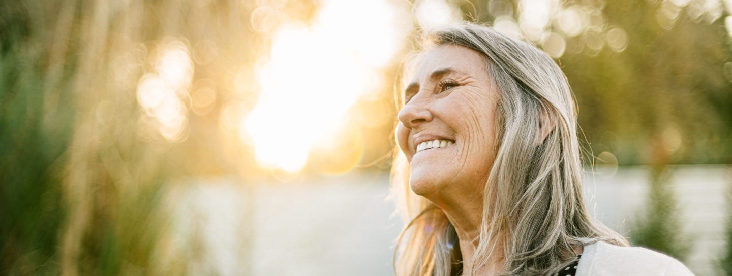 woman looking to the future
