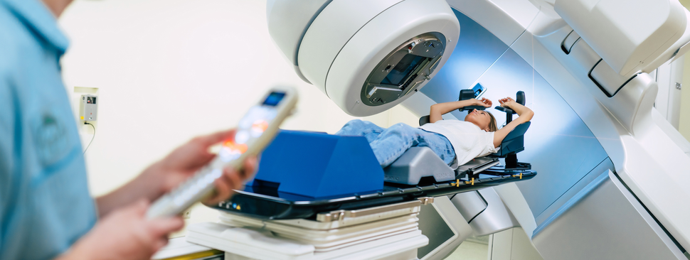 Cancer treatment with a linear accelerator.