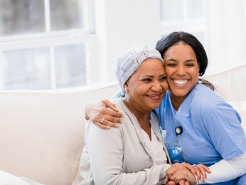 Provider embraces breast cancer patient