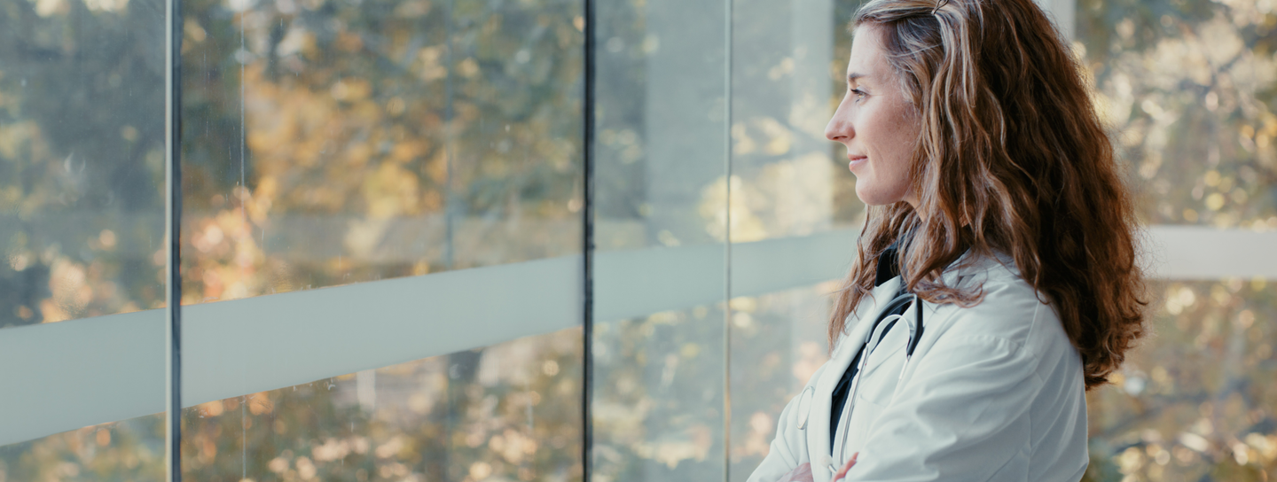 medical and health care professional feeling job hope and career happiness 