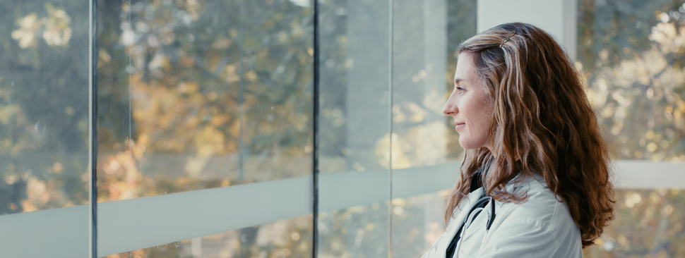 medical and health care professional feeling job hope and career happiness 