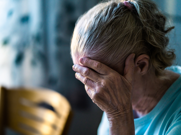 A woman stressed