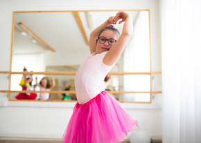 Young ballerina dancing