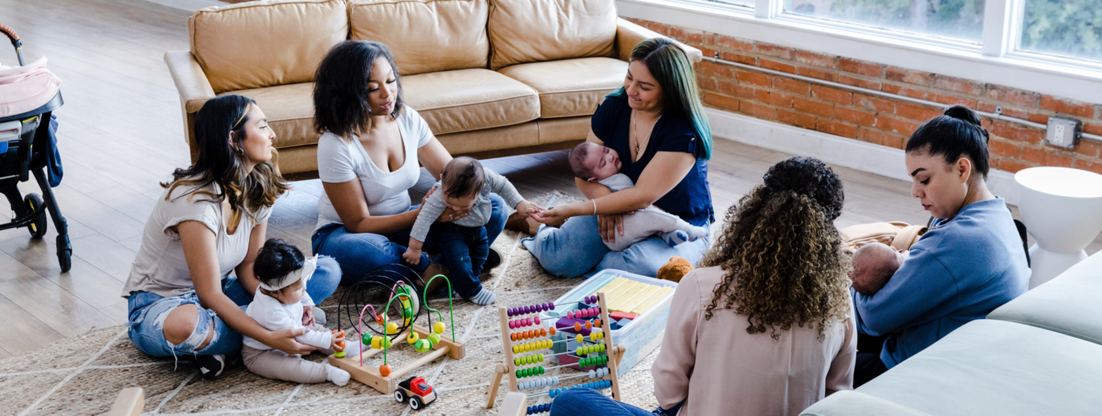 A group of mothers and babies.