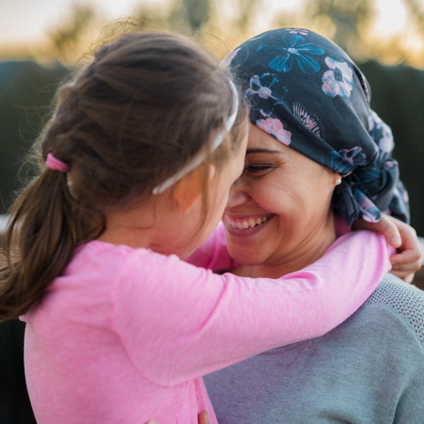 Mom smiling at daughter