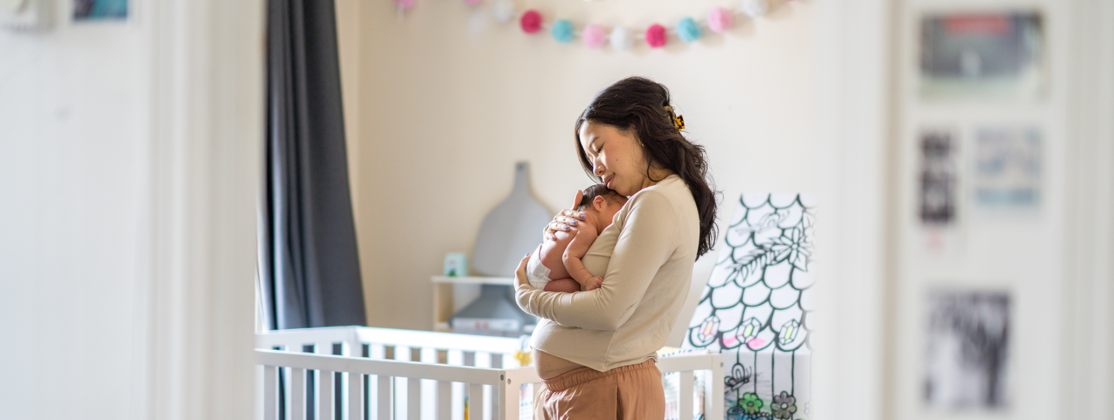 A mother and her newborn.