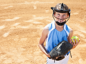 Youth softball player