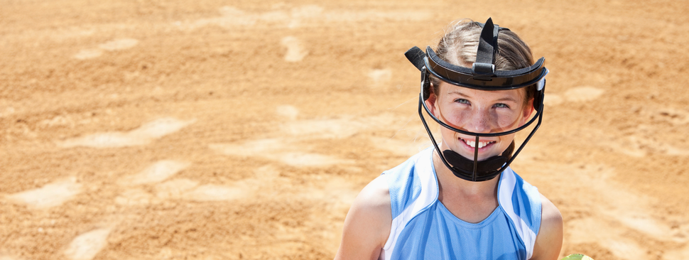 Youth softball player