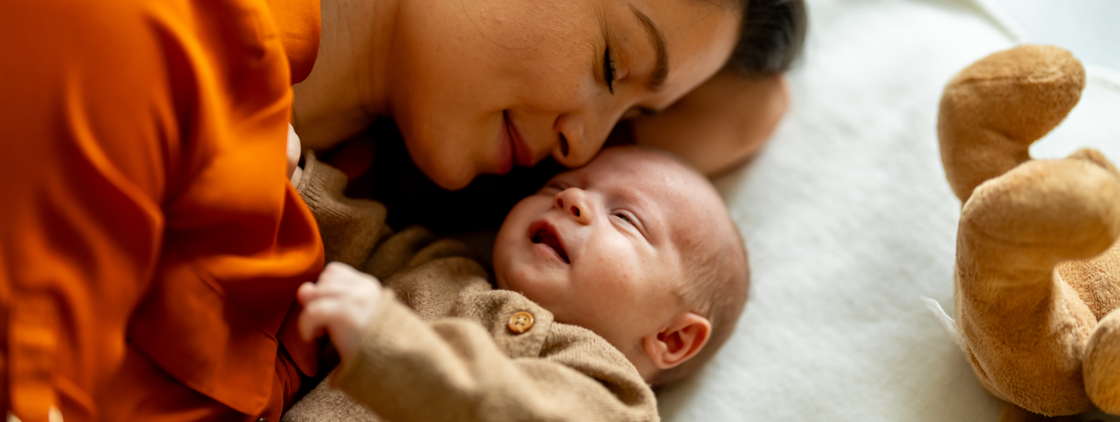 Mother and baby together.