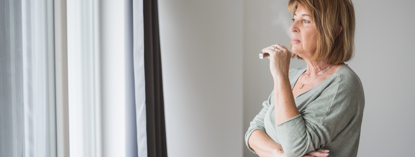 Girl vaping