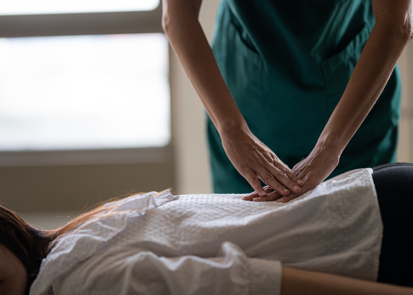 patient getting a massage