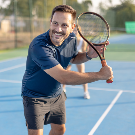 man playing tennis