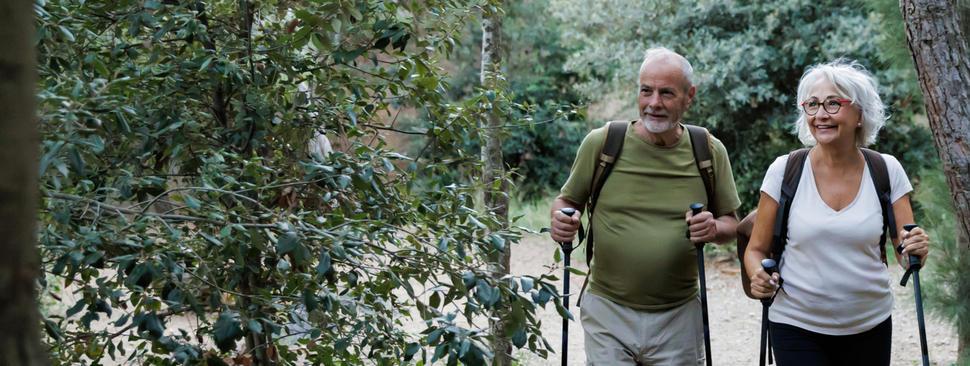 older couple hiking