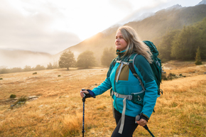 woman hiking