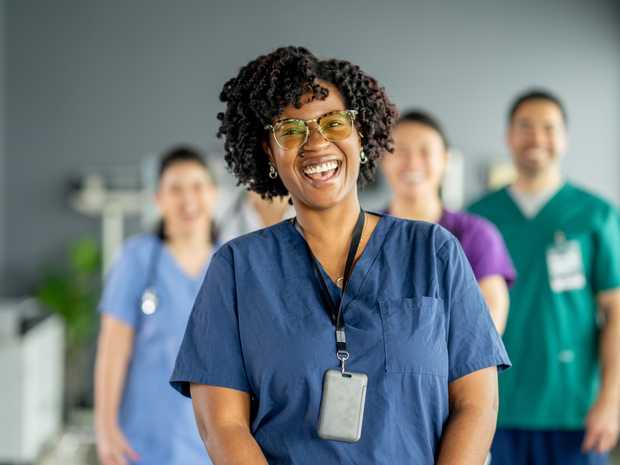 Nurse smiling