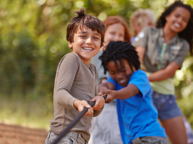 Kids playing outside