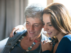 Older daughter and mother